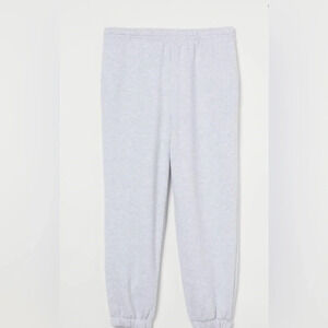H&M Cotton Pull On Elastic Waist Tennis Sweatpants Joggers Light Gray XXL NWT